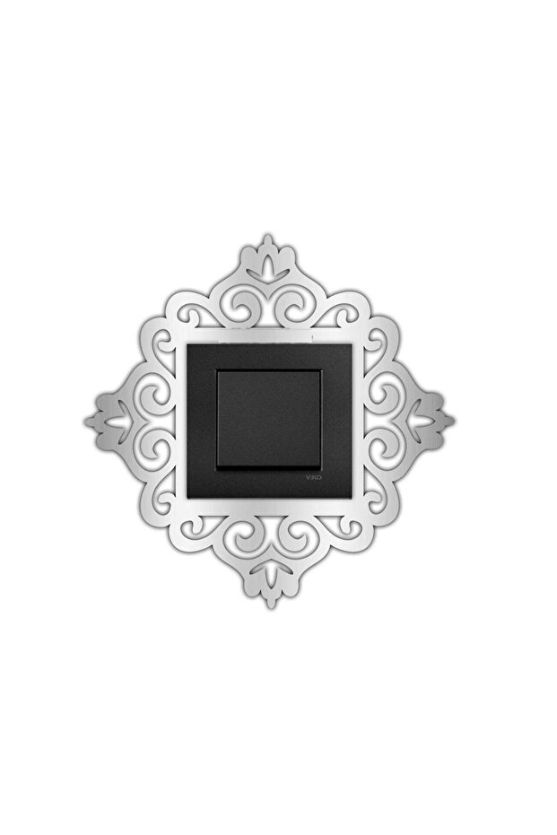 Single Silver Plexi Standard Pyrex Frame Single Silver Socket Holder - 1