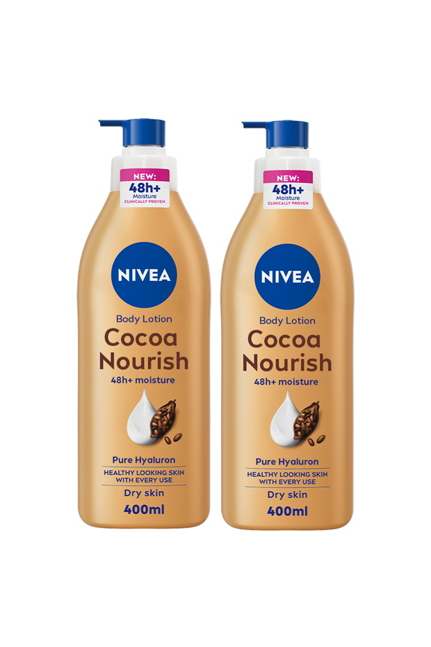 Cocoa Butter Body Lotion Vitamin E Dry Skin Value Pack 2 x 400 ml