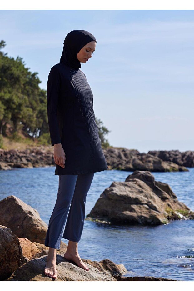 Kapalı Mayo Üstü- Pul İşlemeli - 4