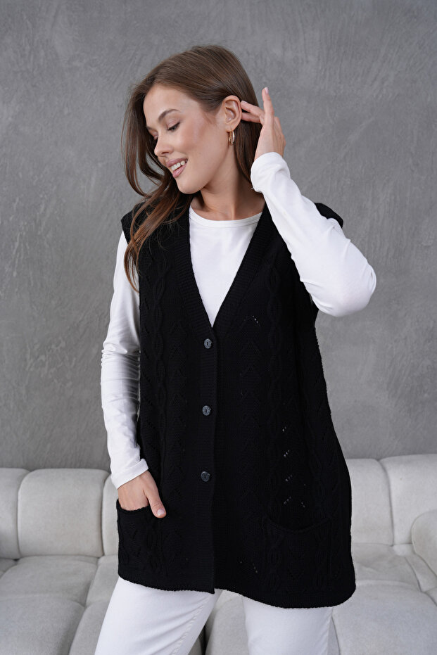 Triko Yün Yelek - 3