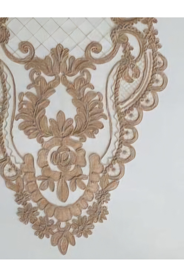 Fransız Dantelli Runner (kahve) - 1