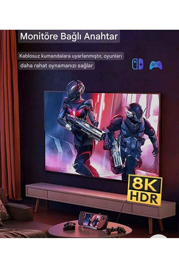 2-Metre Type-C To Displayport Dp 1.4 8K+4K Çevirici Kablo Ce Lisanslı Hasır Orgülü Sağlam Kablo - 8