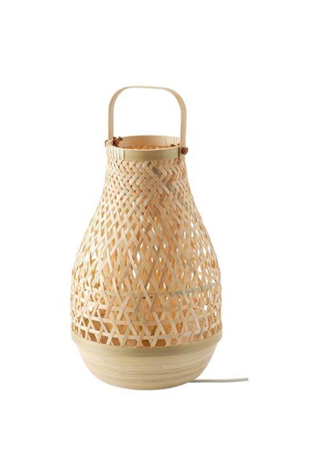 Bambu Abajur Bambu, 36 cm Masa Lambası Dekorasyon - 1