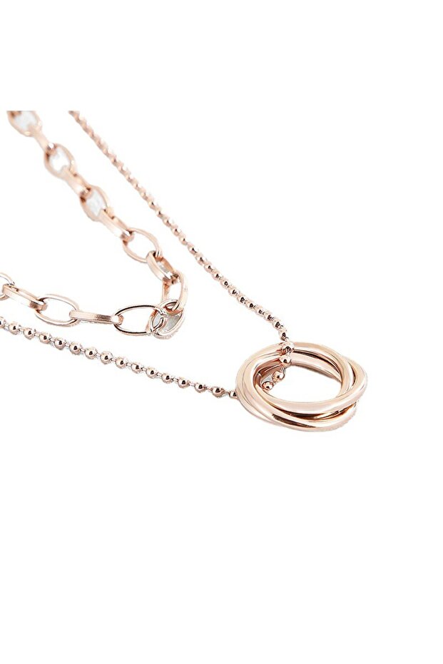 Lc.N.01005.440 Chain Model Rosegold Women's Necklace