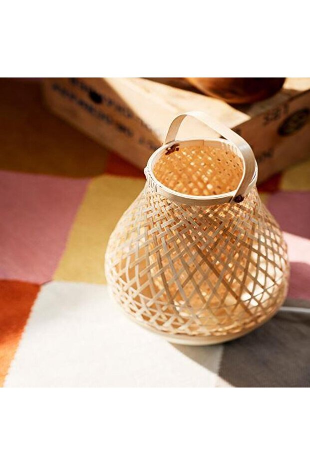 Bambu Abajur Bambu, 36 cm Masa Lambası Dekorasyon - 5