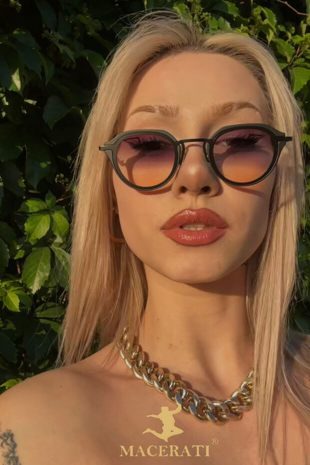 Bumble Unisex Smoked Gradient Metal Luxury Sunglasses