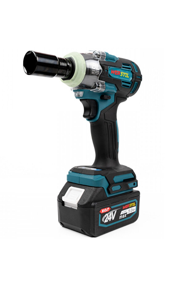 Set of 4 Werstil 24V 5Ah power tools: impact drill, flex, self-tapping, rotary hammer - 4