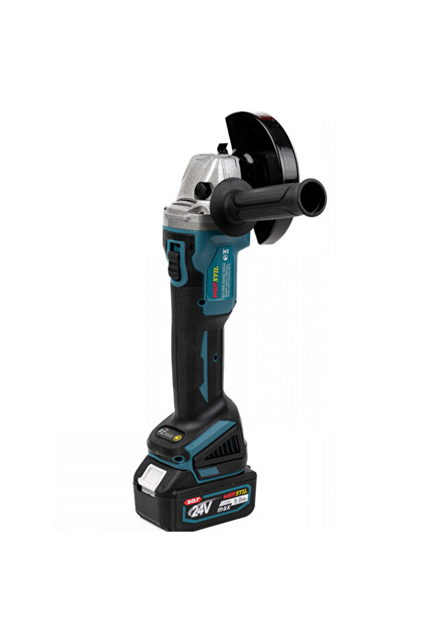 Set of 4 Werstil 24V 5Ah power tools: impact drill, flex, self-tapping, rotary hammer - 6