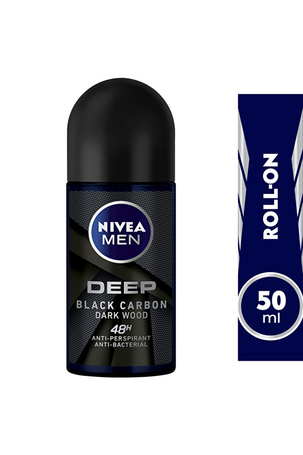 Men Antiperspirant Roll-on Deep Black Carbon 50ml – Long-lasting Freshness