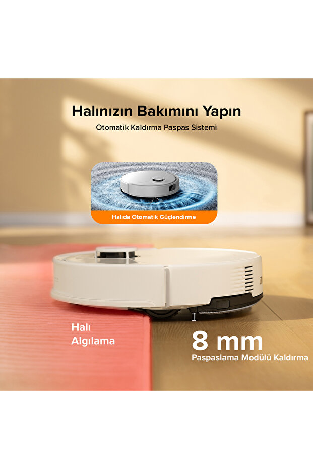Q8 Max Pro Plus Akıllı Robot Süpürge Beyaz - 8