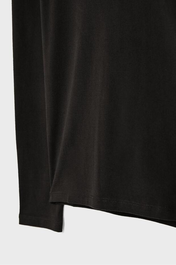 Basic dik yaka tişört - 7