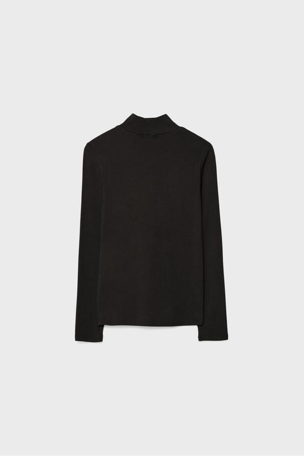 Basic dik yaka tişört - 6