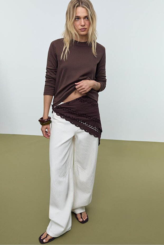 Normal Kesim Pamuklu Basic Tişört - 2