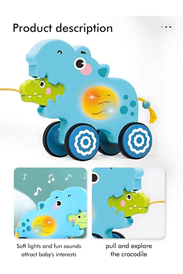 لعبة سيارة حيوانية تعمل بسحب الخيط - 4