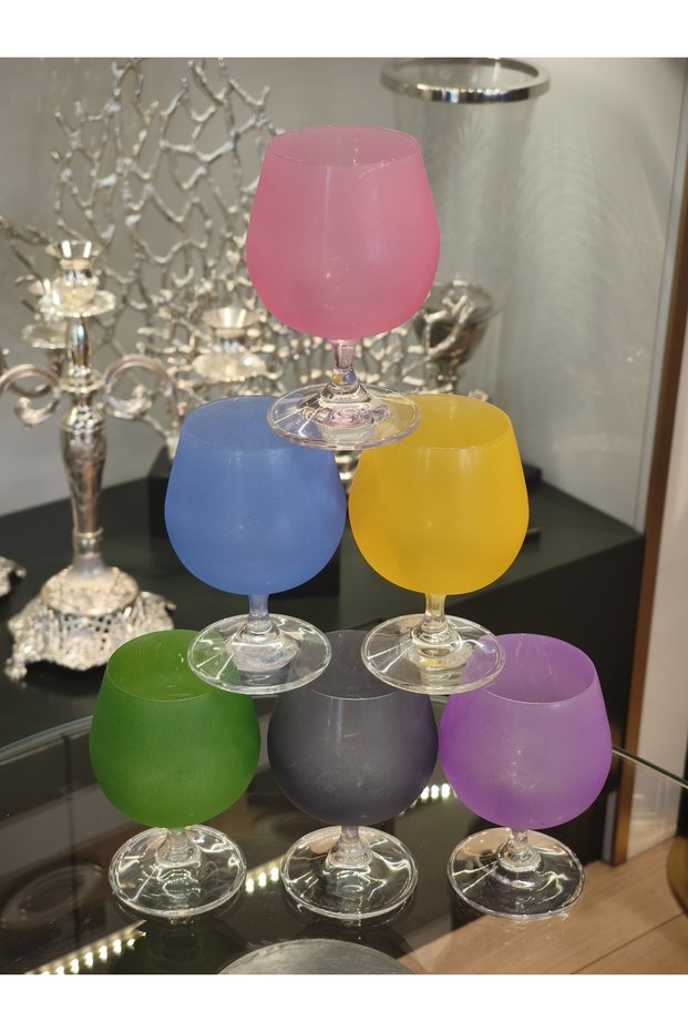 P&Ora Soft 6 Color Crystal Coffee so Water Glass