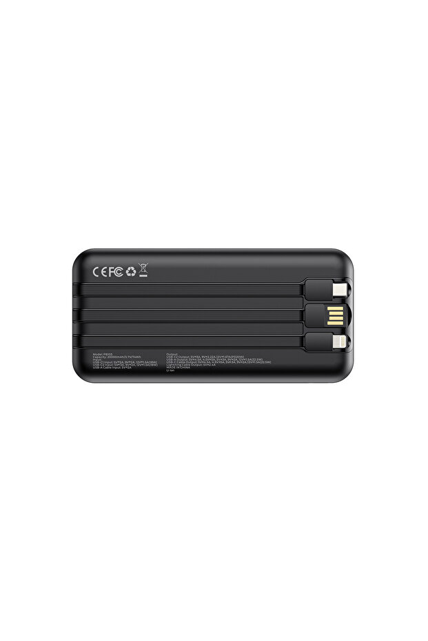 POWER NANO 20.000 mAh 20W, PD 20W hızlı şarj destekli, Type-C ve Lightning Kablolu Powerbank - 5