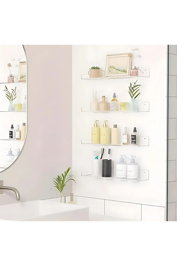 Plexiglass Wall Shelf (Pack of 3)