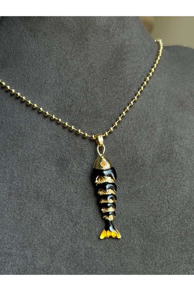 Balıklı Çelik Kolye - 2