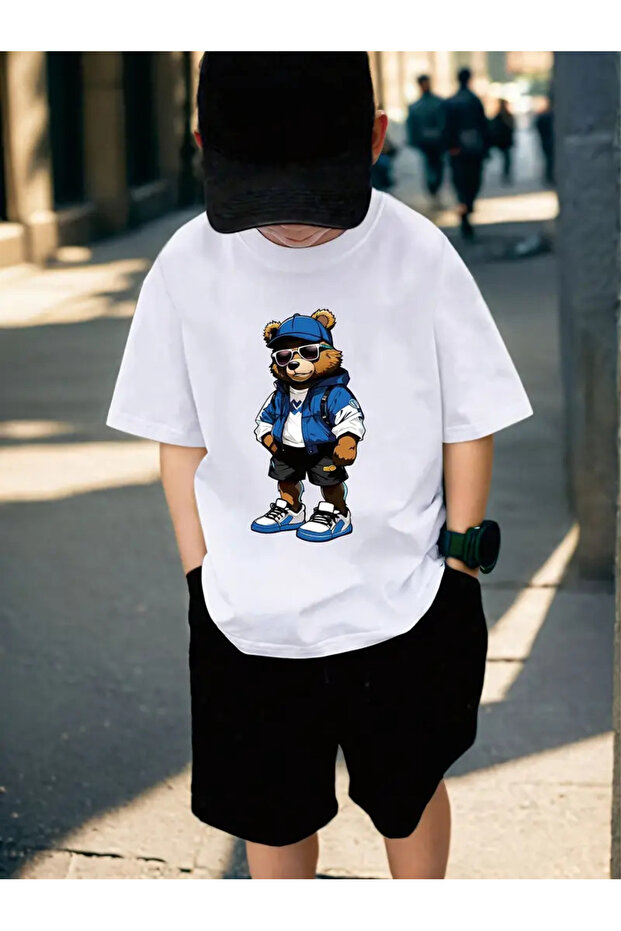 Bear Printed T-Shirt for Boys