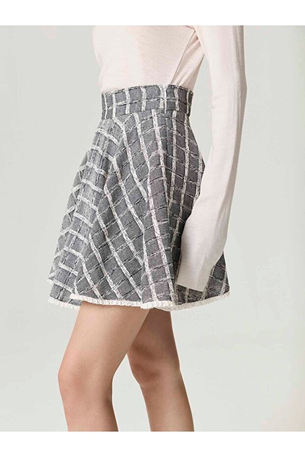 Volanlı Mini Etek - 3