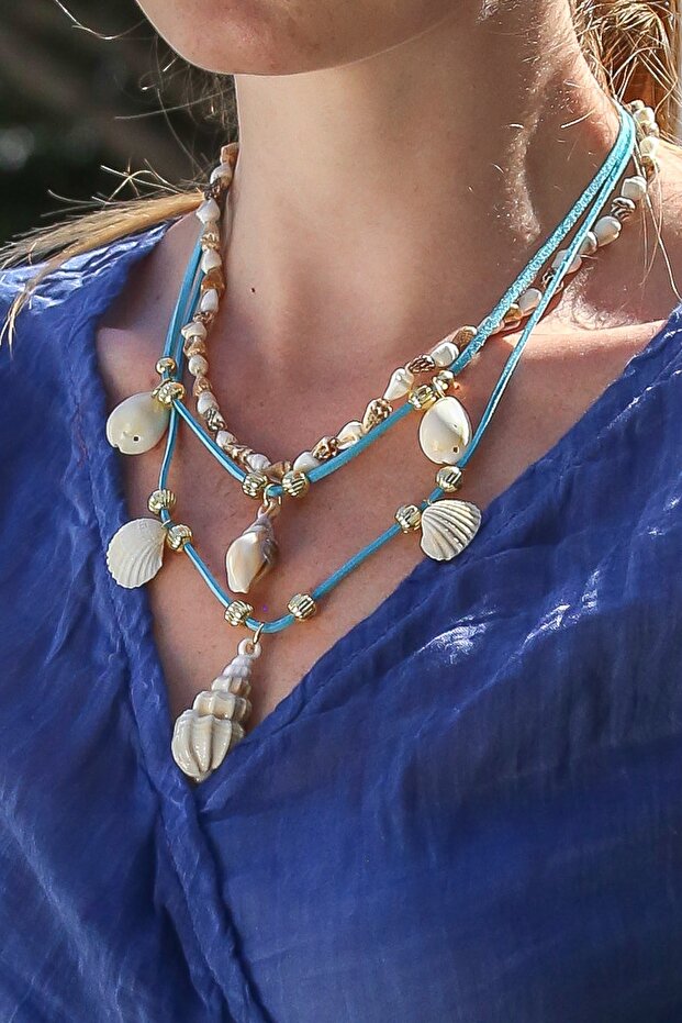 Leather Drawstring Marine Design Necklace