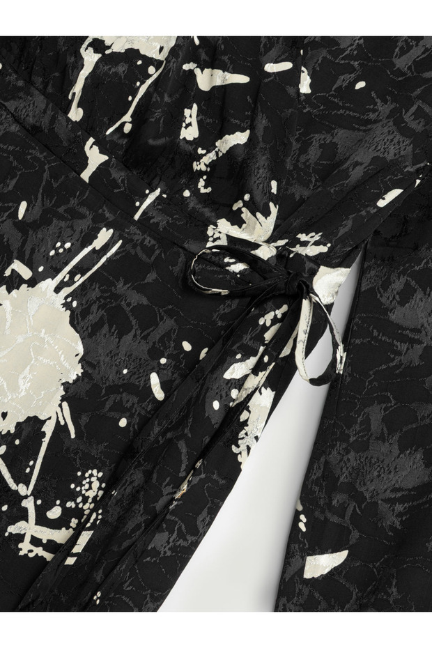 Desenli Maxi Elbise - 8