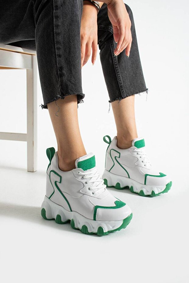 kadın yüksek topuklu spor ayakkabı yükseklik [10] cm - 1