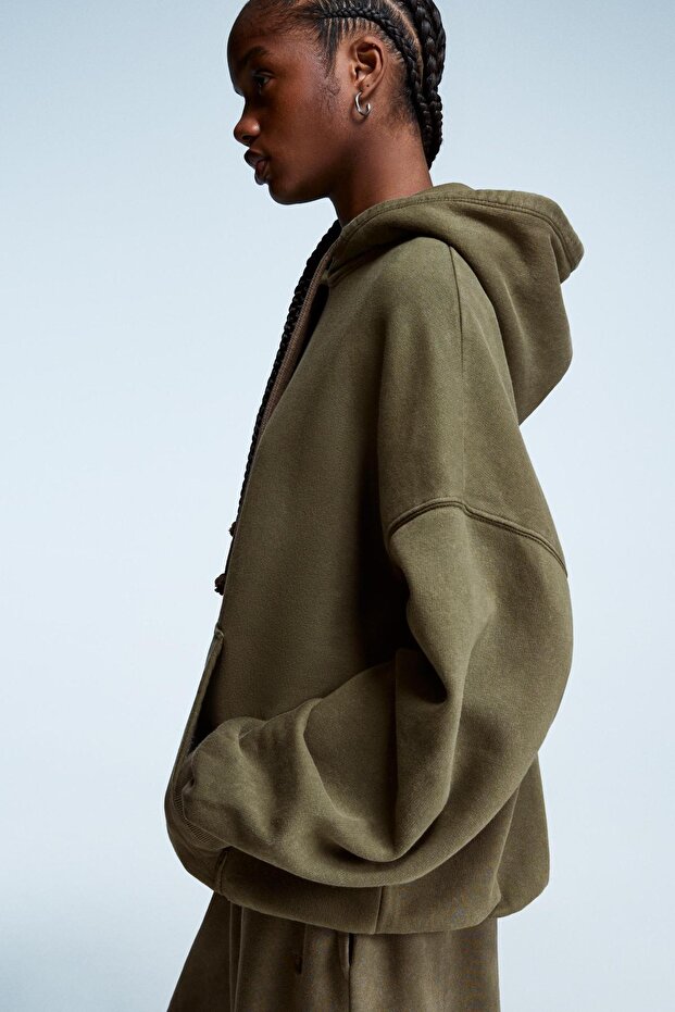 Oversize kapüşonlu sweatshirt - 1