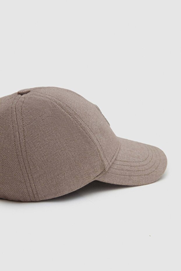 قبعة من مزيج الصوف باللون البيج - 2