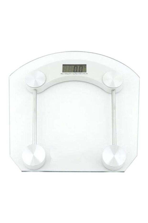 LCD Digital Scale White/Silver/Clear 40x2x40cm