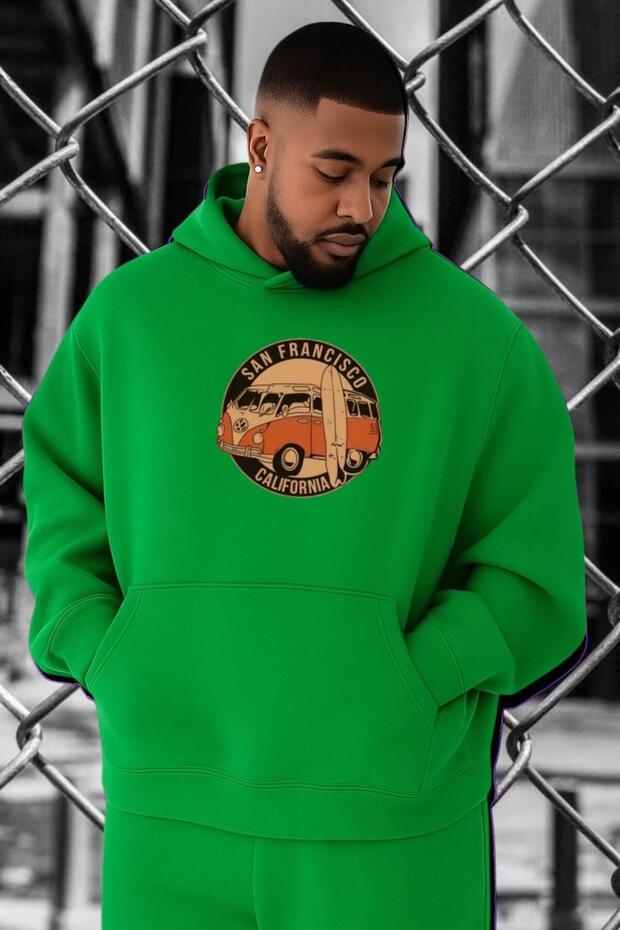 سويت شيرت مطبوع من سان فرانسيسكو ووسوس بمقاس كبير