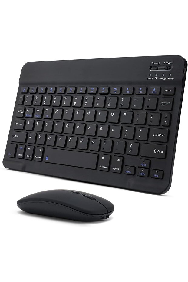 Ultra-Slim Bluetooth Keyboard and Mouse Combo, Rechargeable Portable Wireless Keyboard Mouse - 1