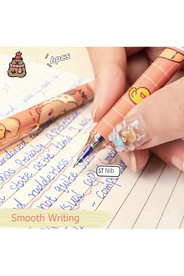 قلم جل قابل للمسح بطابع كابيبارا - 3