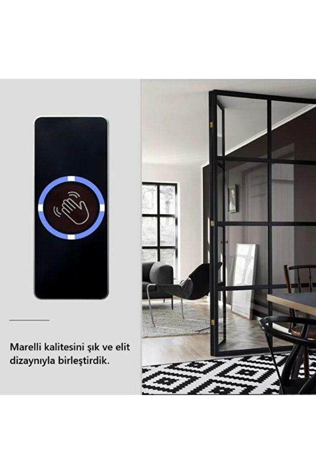 New Type Surface Mounted No Touch Infrared Black Rectangular Exit Button with Remote Hand Indicator - 3