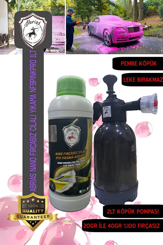 Pembe Köpük Fırçasız Cilalı Yıkama 1lt Ve Köpük Pompası 2lt - 3