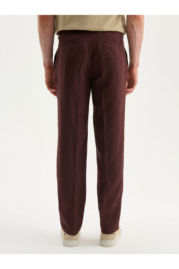 Create Your Style with Uzg Store |   Standard Fit Linen Men's Trousers - 4