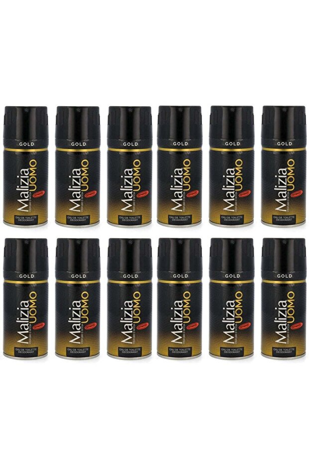 Uomo Deodorant Gold Body Spray 150ml (Pack of 12)