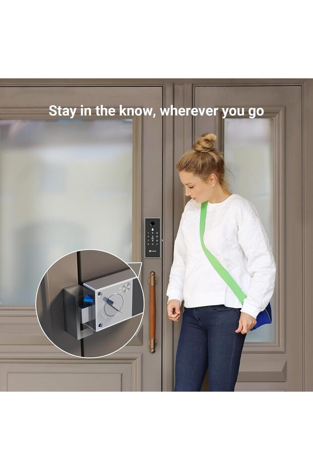 DL03 PRO Smart Rim Lock - Bluetooth & Wi-Fi Enabled, Multi-Method Keyless Entry. - 5