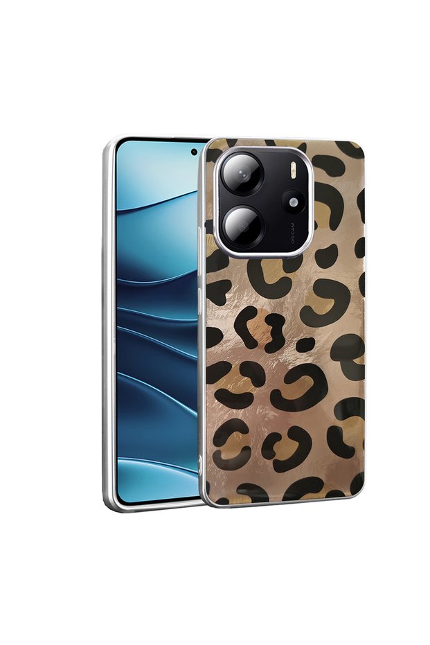 Xiaomi Redmi Note 14 5g Case Gold Leopard Pattern Stylish Style Cover Mep