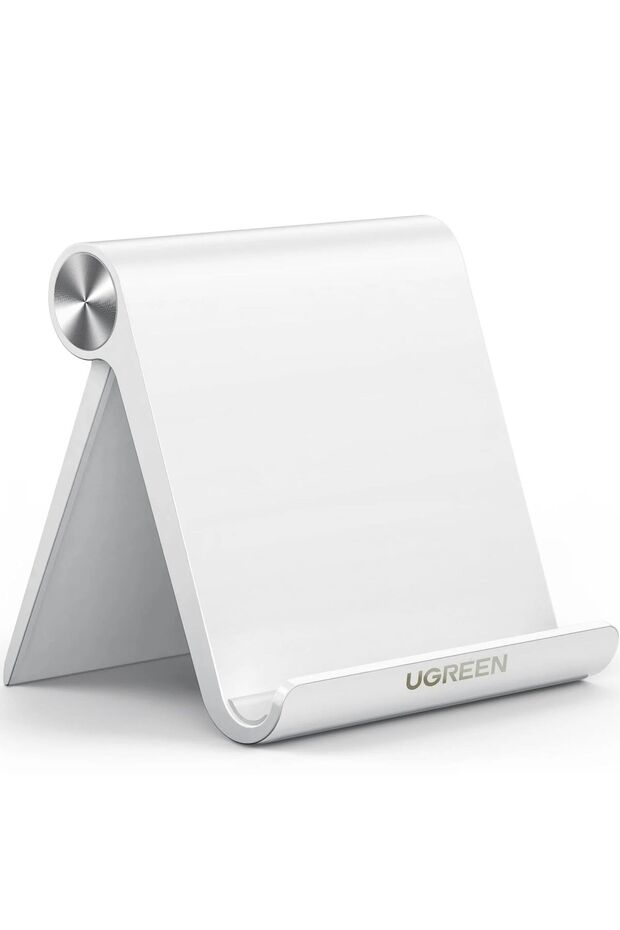 حامل تابلت قابل للطي - حامل تابلت عالمي قابل للتعديل، أبيض - 2