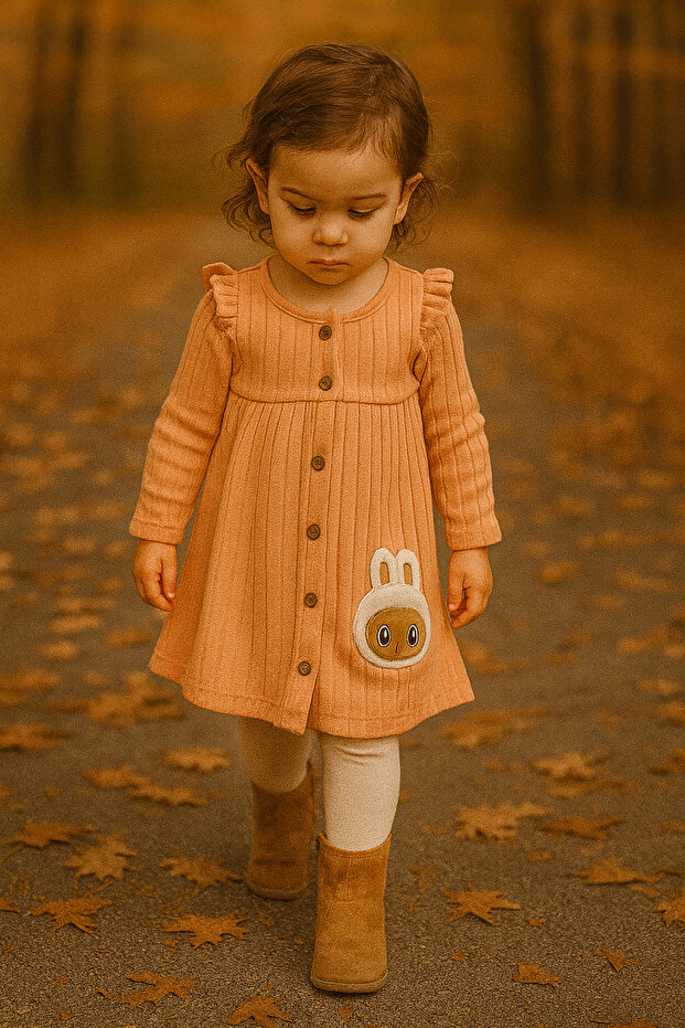 Girl Rabbit Print Dress