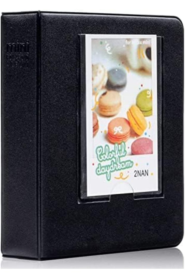 Mini Photo Album 64 Pockets 3 Inch Credit Card Size Album for Instax Mini 9 8 25 90 Films Black