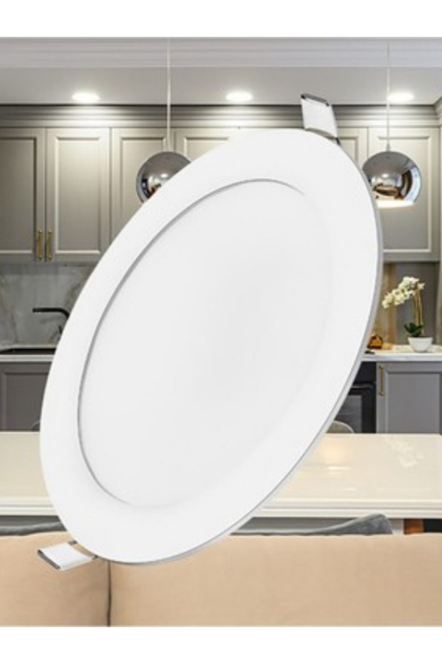 18w Tasarruflu Led Yuvarlak Beyaz Işık Sıva Altı Panel Tavan Spotu 1,2,3,4,5,6,8,10,100-ADET - 4