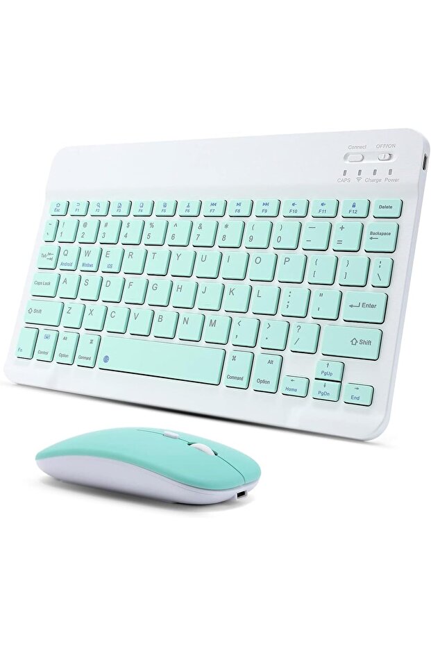 Ultra-Slim Bluetooth Keyboard and Mouse Combo, Rechargeable Portable Wireless Keyboard Mouse