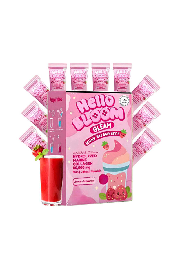 KIRAY CELIS Hello Bloom Gleam Milky Strawberry – 10 Sachets (180 g) - 2