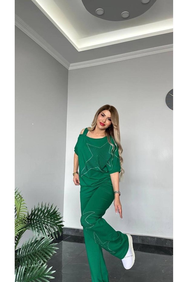 Half-sleeved sports pajama set, cotton lycra fabric