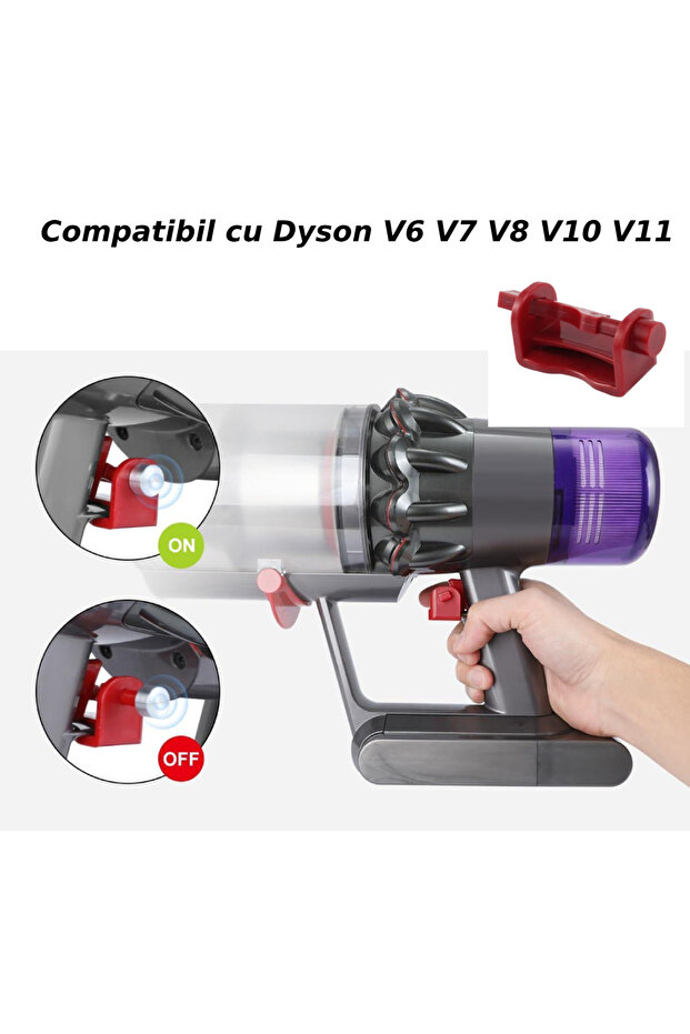 Locking button for DYSON V6 V7 V8 V10, V11, V15 vacuum cleaners with side start trigger - 2