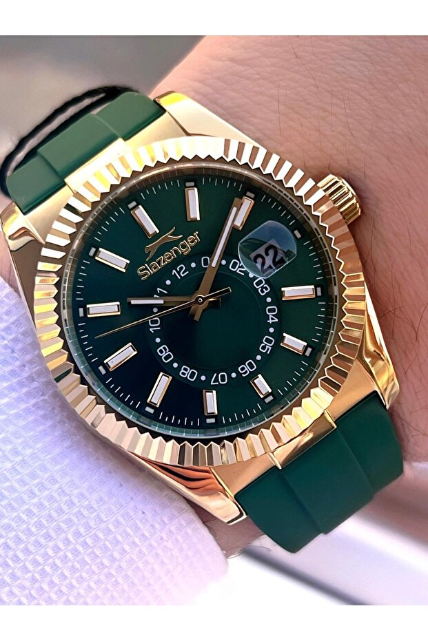 Silicone Cord Inner Functions Active 10 Atm Water Resistant Men's Wristwatch Esl.09.2514.04
