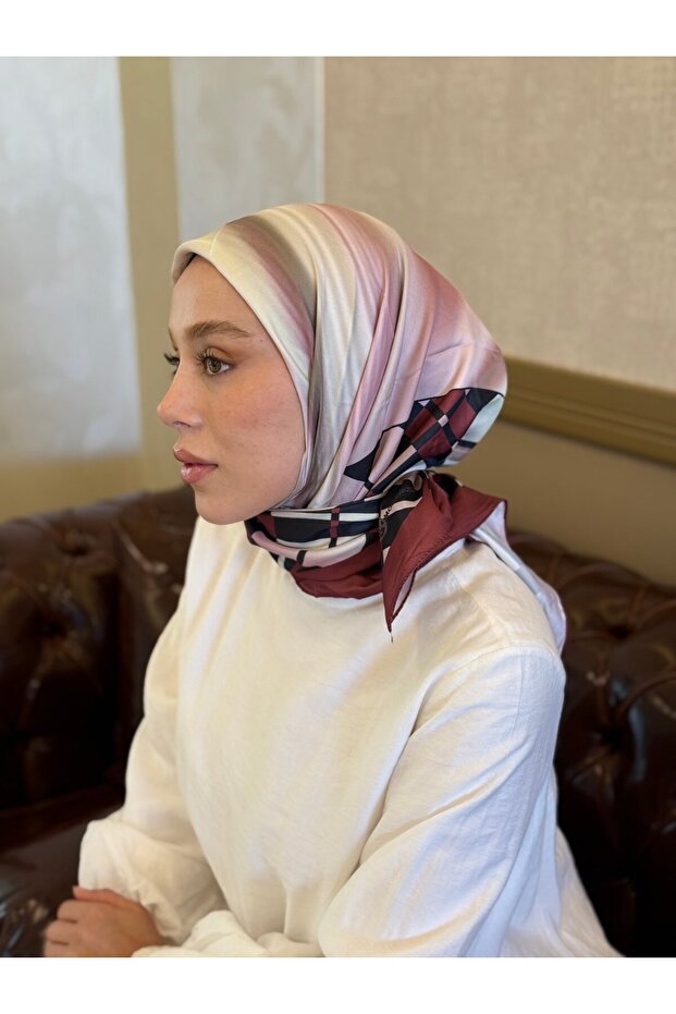 Lattice Pattern Twill Scarf - 3