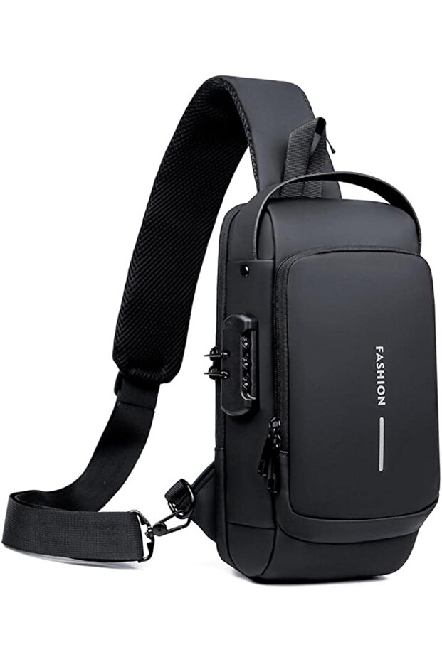 Anti theft Crossbody Sling bag, Shoulder Backpack, Lightweight Chest Daypack with USB Charging Port,